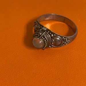 Sterling silver pill holder ring